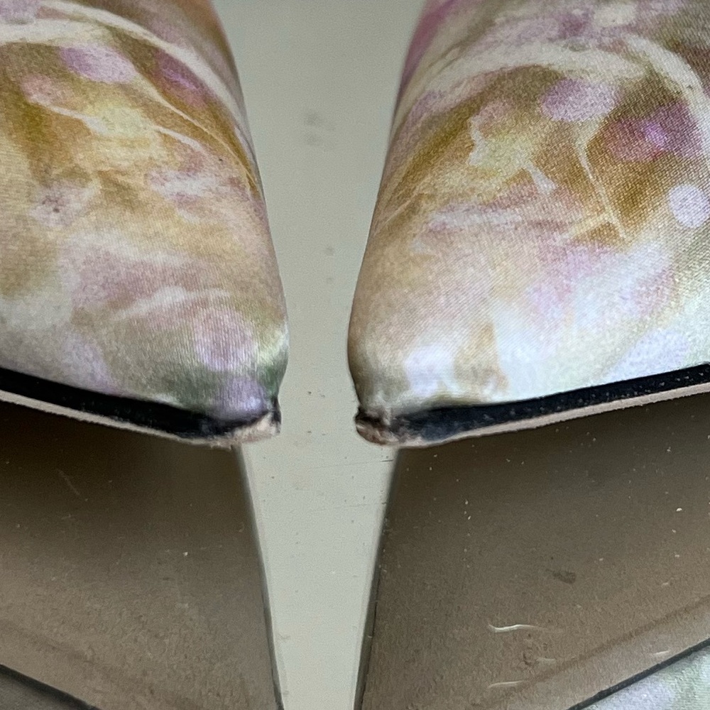 Like new Jimmy Choo Bing 100mm Multi-Color Satin Mules 39 $1,095 - Picture 3 of 11